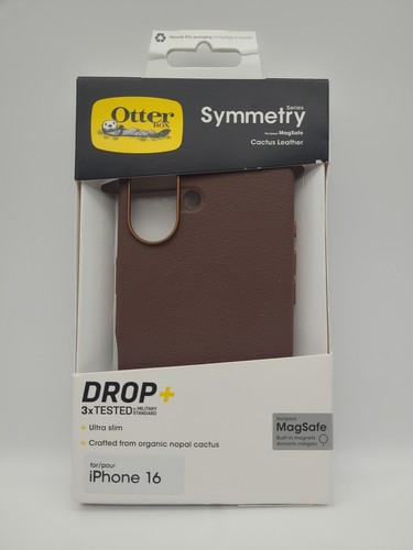 OtterBox Apple iPhone 16 Symmetry Cactus Leather Case MagSafe Brown