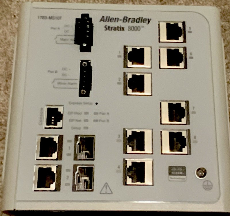 Allen Bradley Stratix 8000 1783-MS10T 10-Port Industrial Ethernet Switch