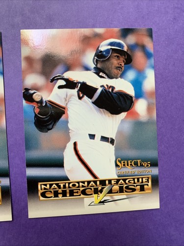 1995 select checklist Barry Bonds #6 quantity two San Francisco Giants - Picture 3 of 6