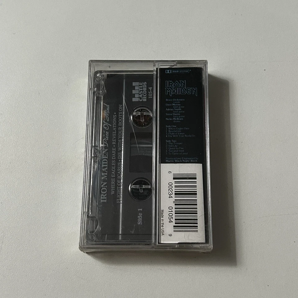 Iron Maiden Piece Of Mind cassette tape SEALED 1995 Castle British METAL - Image 3 of 4