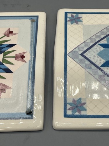 Lot Of 2 Hill Design Celebration of American Quilts 1995 & 1992 Ceramic - Picture 8 of 15