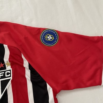SPFC Sao Paulo FC Reebok Jersey #10 Mens M Red Black LG Soccer