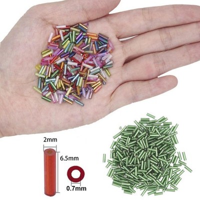 9600 Stück Tube Beads Kit 24 Farben für DIY Armband Halsketten für