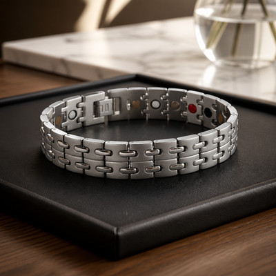 BIOMAGNETIC BRACELET TITANIUM SUPER STRONG HEALING BRACELET FOR MEN