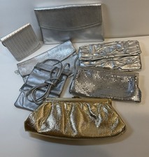 Vintage Lot Of 7 Evening Bags Silver/ Gold