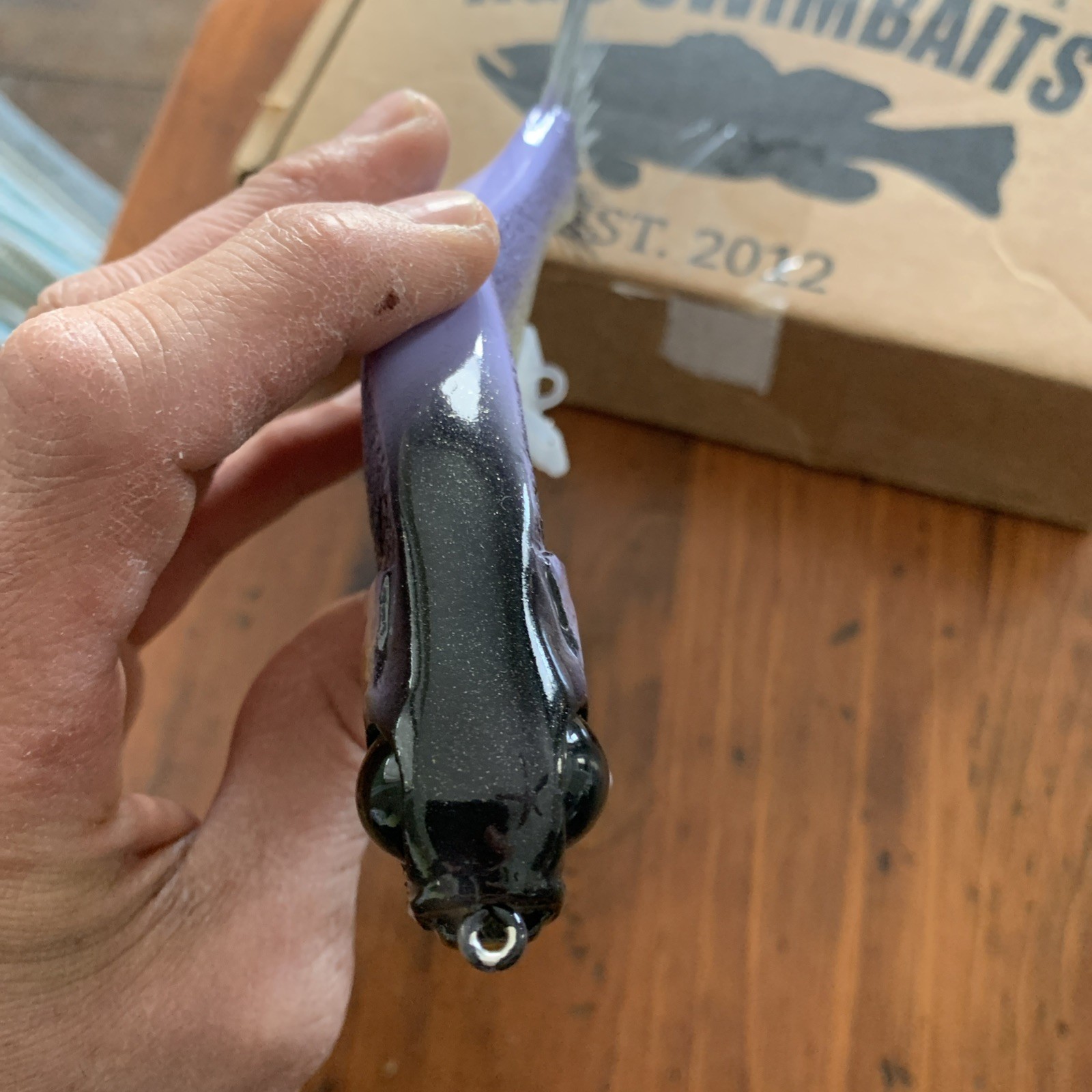 KGB Swimbaits Chad Shad TSG 9in Table Rock Bone Glidebait near mint lite use   - Image 13