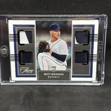 2022 Panini Three And Two Matt Manning RC Detroit Tigers ROOKIE Relic Navy /7