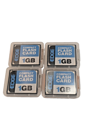 EDGE 1GB Premium Compact FLASH Card - PE188993 - QTY Four (4)