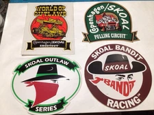 4 SKOAL BANDITS Racing Stickers NHRA NASCAR Outlaws Harry Gant Prudhomme NOS VTG