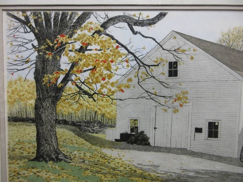 Carol Collette "Culver's Farm" Original Etching Pencil Signed Numbered Framed - Picture 3 of 10