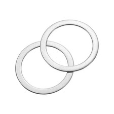 60Pcs 304 Stainless Steel Flat Washers, M16x22x0.2mm Ultra Thin Flat Spacers