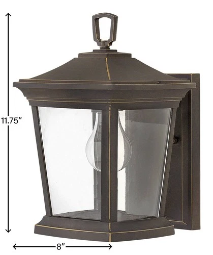 Bromley 11 3/4" High Oil Rubbed Bronze Outdoor Wall Light - Picture 8 of 10