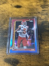 2025 Hollywood Brown Topps Chrome Football Red White Blue Chiefs