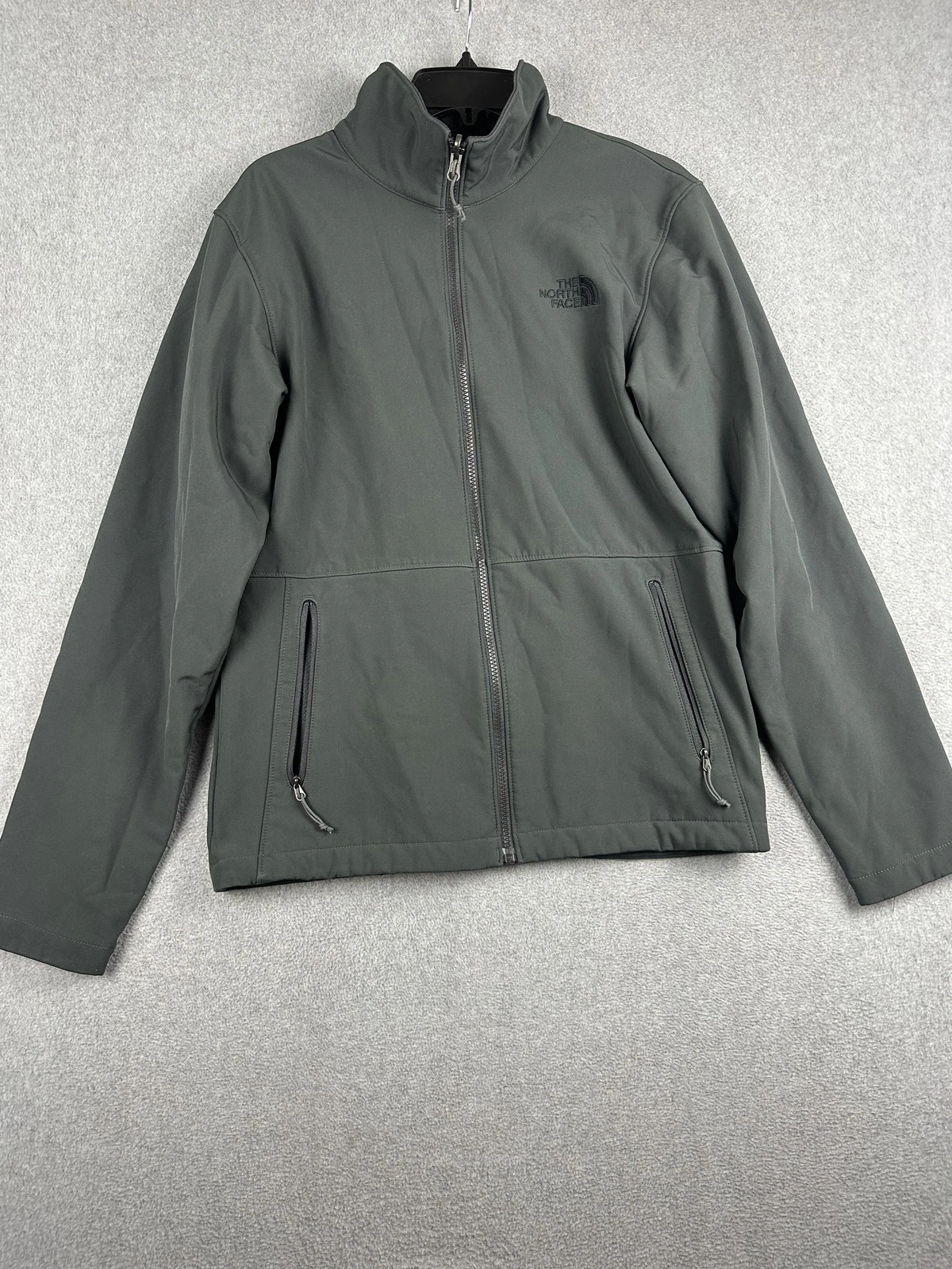 The North Face Jacket Mens Small Gray Softshell Fleece Lined Outdoor NF0A2TCM