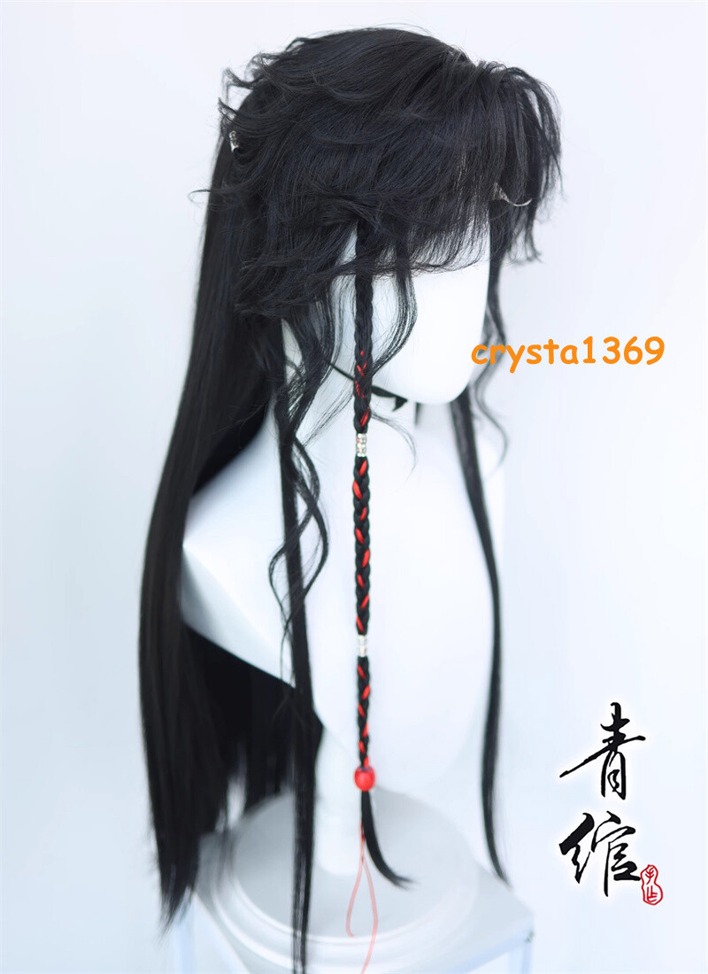 Heaven Official's Blessing Hua Cheng Black Wig Cosplay Hanfu
