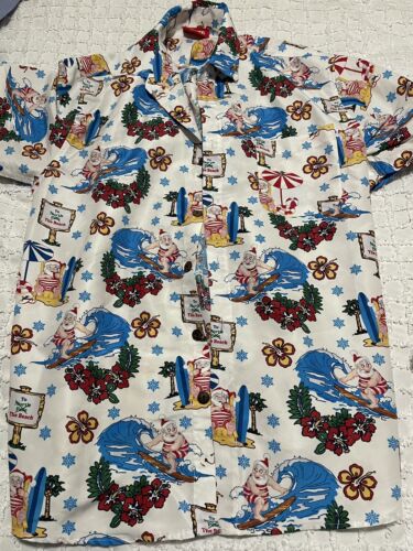 LOWES Mens Size Medium Christmas Shirt White - Picture 1 of 3