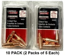 Lincoln Electric Magnum Pro .025" (0.6mm) Contact Tips 10 PACK (2 Packs of 5)