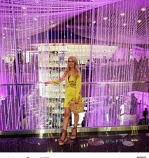 Ladies size 4 Pretty Little Thing Lime Yellow Silk Dress