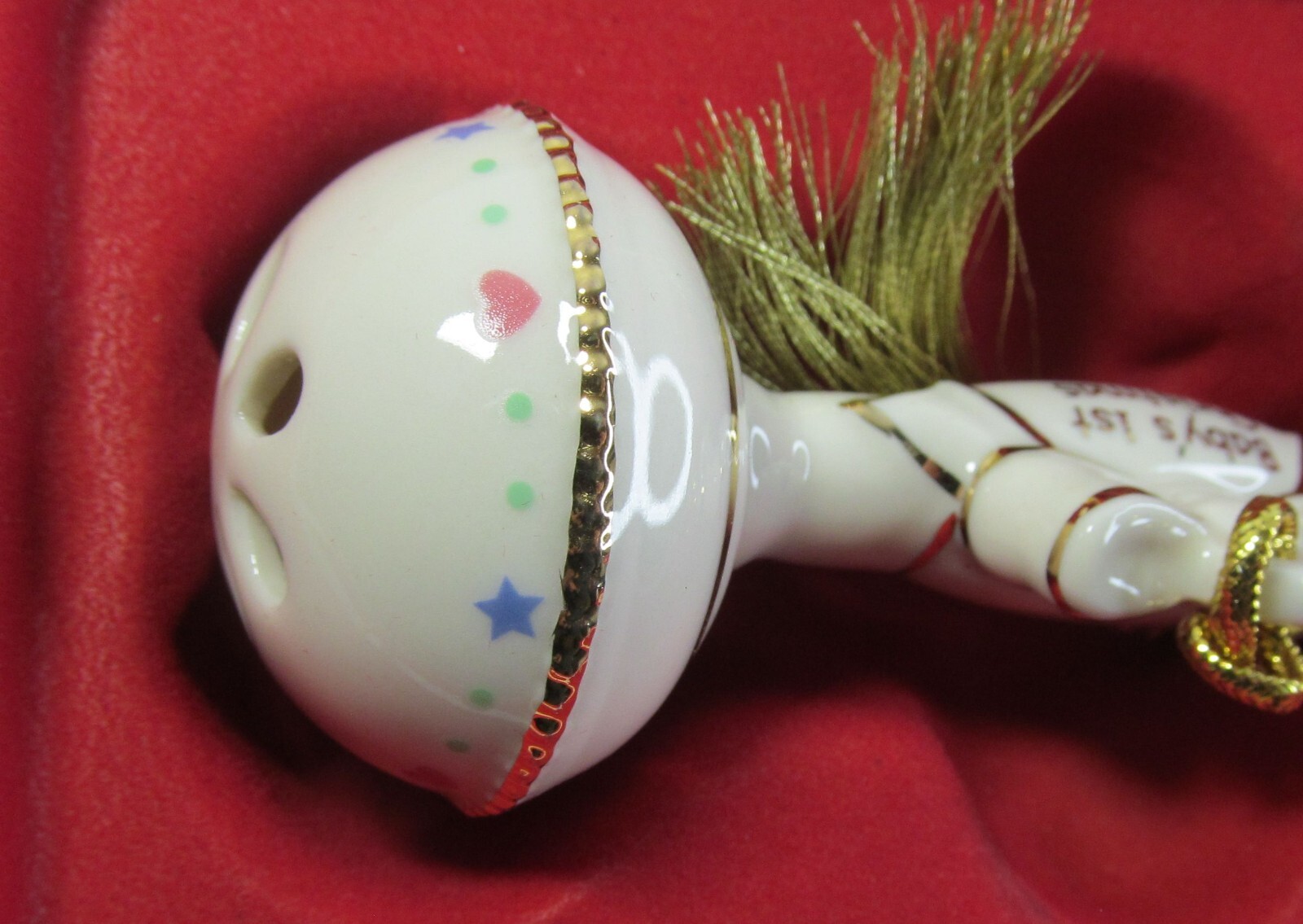 Lenox Baby's First Christmas Rattle Ornament 890072 for sale online