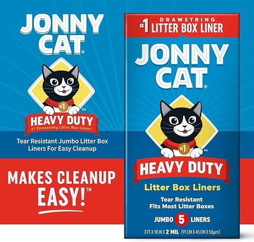 JONNY CAT Robuste Jumbo Reißfeste Katzentoilette Einlagen, 5 Stück - Bild 2 von 5