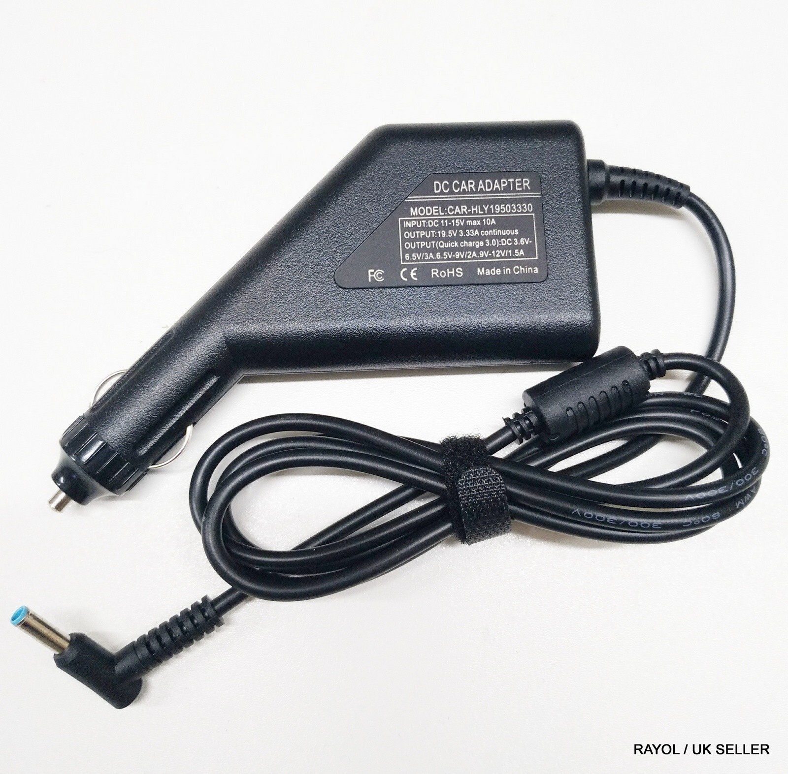 In-Car DC Adapter for HP EliteBook 820 840 850 G1 G2 G3 Series 19.5V, 2.31A, 45W