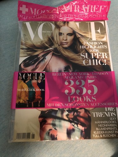 Rare Vogue Germany Jan. 2008 Sealed New with Look Book  Magazine - Bild 1 von 5