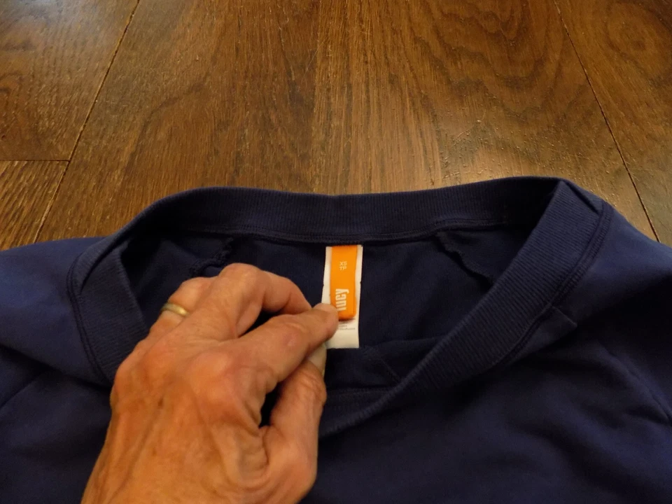 Lucy EUC синий лодка шеи стороны разрезы длинный толстовка w швы XS темно-синий так мягкий чистый - Изображение 2 из 4