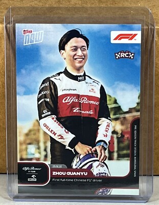 2022 TOPPS NOW FORMULA 1 F1 P07 ZHOU GUANYU ROOKIE 1st full time Chinese driver 