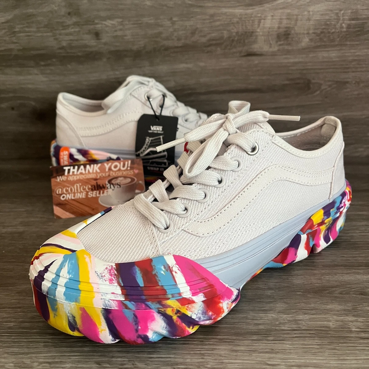 Vans Old Skool Tapered Rainbow Swirl Nimbus Cloud Size 6.5 Women s