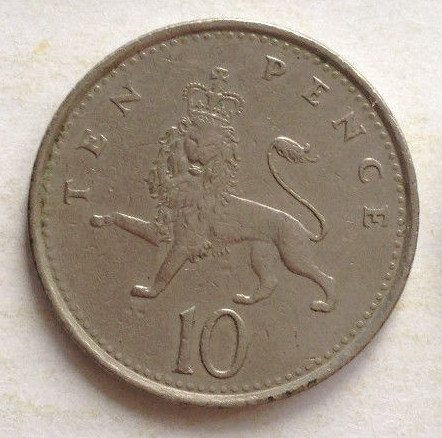 Great Britain 1992 10 New Pence coin (B) - Picture 1 of 2