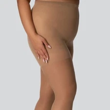 MONA Shaping elastic silky semi-matte tights with corrective thick shorts 30 Den