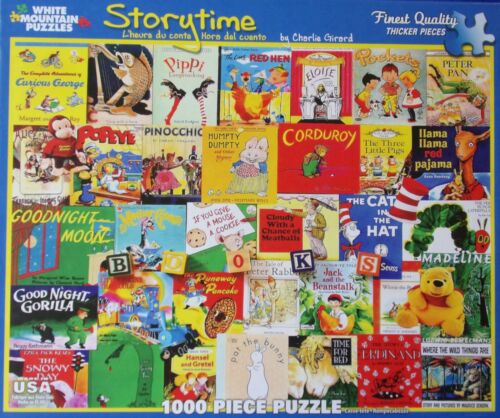 White Mountain Puzzles STORYTIME 1000pc Jigsaw Puzzle 100% Complete 30" x 24"