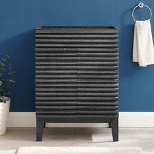 Modway Render Bathroom Vanity Cabinet in Charcoal - Sink Basin Not Included