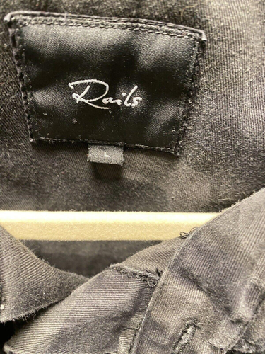 Rails Gavin schwarz grau Camouflage bedruckt gewebte Shirt Jacke Größe Large - Bild 4 von 5