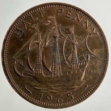 1965 Elizabeth II 2nd Half-Penny Coin | Fine Collectable Grade