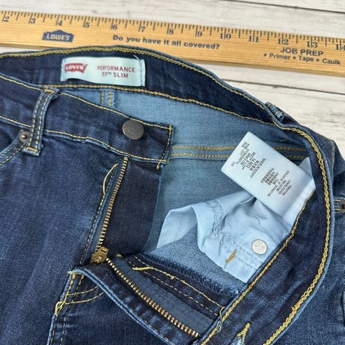 Levi's 511 Performance Slim Blue Jeans Boys Size 14 Reg 27 X 27 (measures 26x27) - Picture 11 of 13