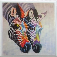 Set of 1 - Ceramic Tile Coaster - Rainbow  Buy 3 Sets Get 1 Set Free  1 A