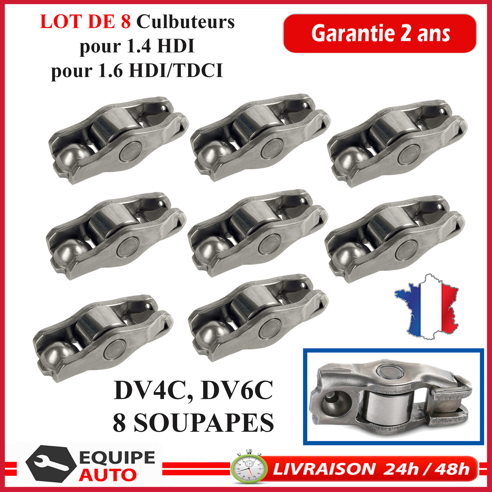Linguet culbuteur haute précision DV6 pour culasse Citroën Peugeot HDI