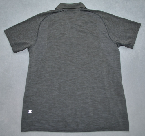 Lululemon Gray Metal Vent Tech Polo Performance Short Sleeve Shirt Mens Size XL - Picture 4 of 8