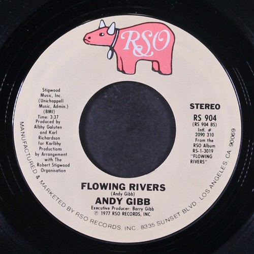 ANDY GIBB: an everlasting love / flowing rivers RSO 7" Single 45 RPM - 第 1/2 張圖片