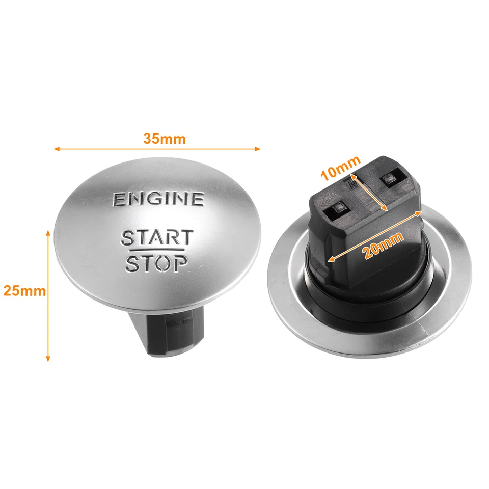 Car Engine Push Start Stop Button Cover for Mercedes-Benz 2215450714 Foto 3 de 4