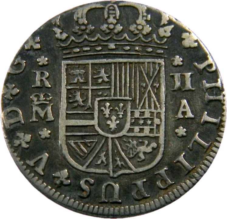 Spain 1724 M A Silver 2 Reales coin KM 327 (0767) | eBay