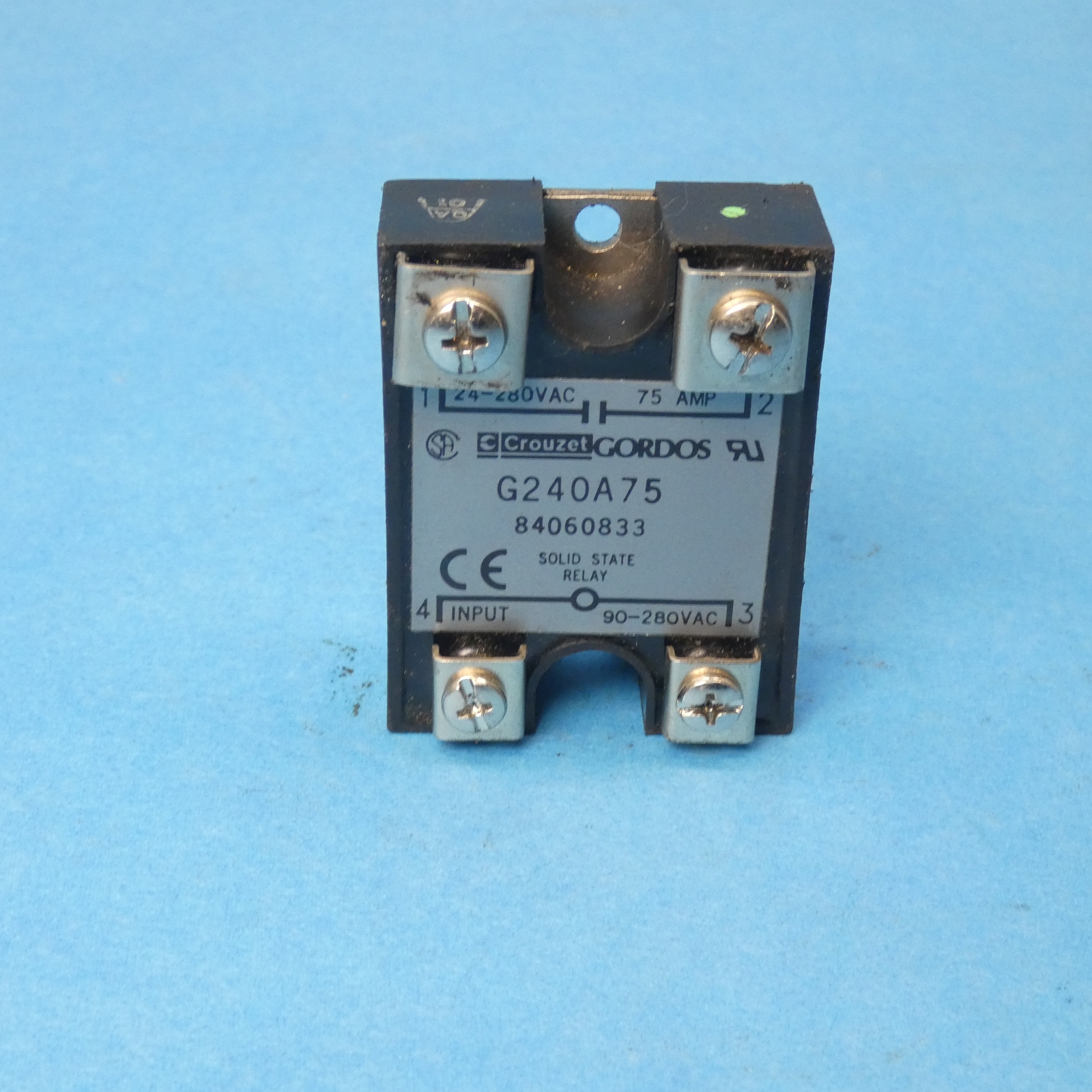 Gordos G240A75 Solid State Power Relay 24-280 VAC 75 Amp 90-280 VAC Control New