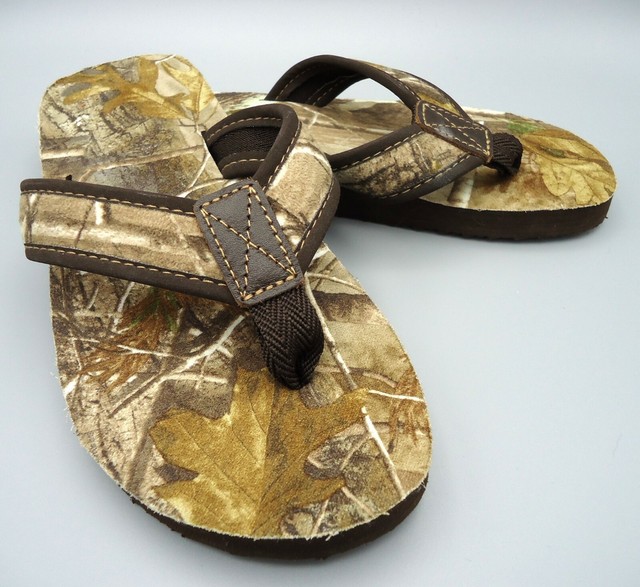 Realtree Camo Flip Flops Thong Slides Sandals Comfort Foam Youth Size US5 EUR37 | eBay