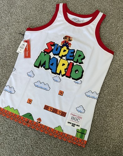 Super Mario Bros. Nintendo Headgear Classics Authentic Jersey Size Medium NEW - Picture 3 of 7