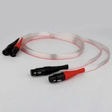 Pair Silver Plated Flat Balance XLR Cable HIFI Audio Balance Signal Wire DIY NEW