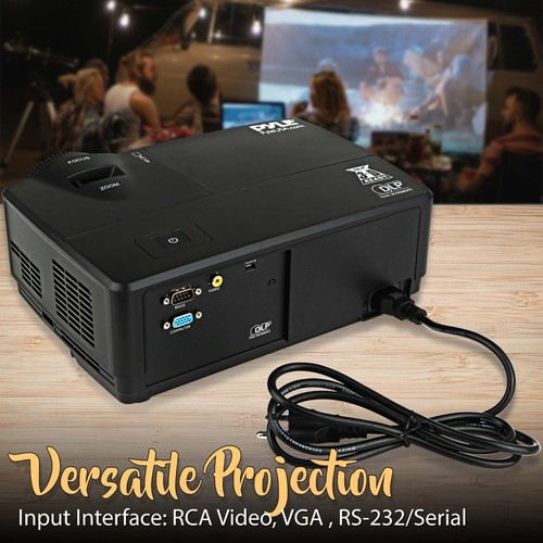 Pyle Full HD DLP 1080P 3000 Lumens Projector Home Theater High Performance - Picture 2 of 7