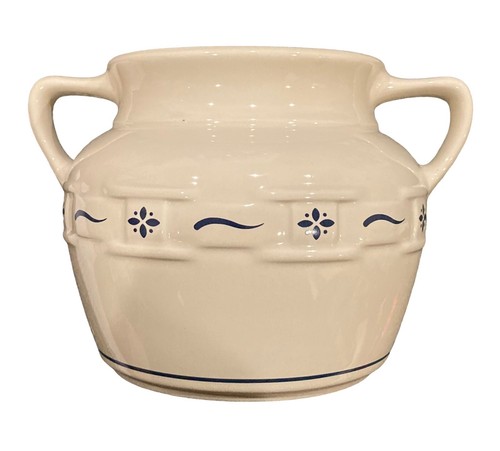 Longaberger Keramik gewebt Traditionen blau Keksdose/Bohnentopf - USA - Bild 8 von 10