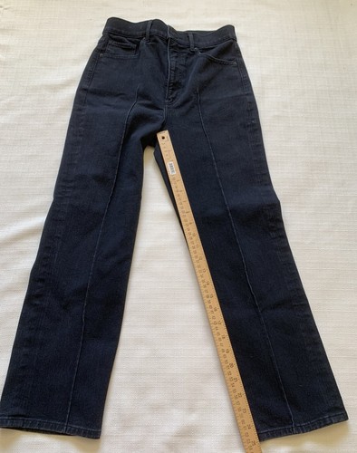Express Black Size 6 Straight Super High Rise Womens Black Jeans - Pleated - Picture 4 of 10