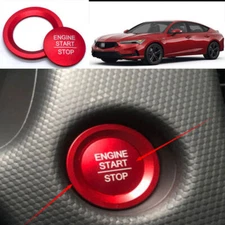 For Acura Integra 2023-2024 Red Start Stop Button Ignition Switch Cover Trim